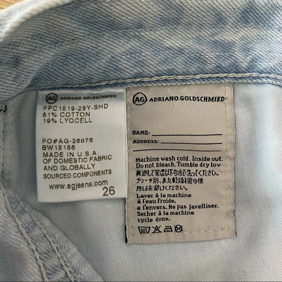 AG Adriano Goldschmied Light Wash Distressed The Nikki Crop Relaxed Jean Size 26 - Picture 10 of 11